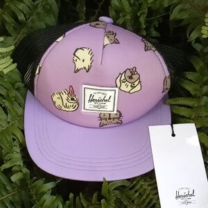 Herschel Black Mesh Cap with Purple Accent